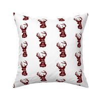 Be Wild and Free Deer Head in Red