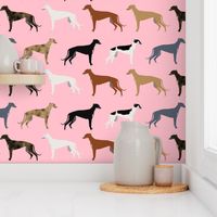 greyhound pink dogs fabric cute rescue dog print brindle greyhounds fabric cute dog fabrics dog 