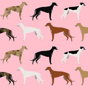 greyhound pink dogs fabric cute rescue dog print brindle greyhounds fabric cute dog fabrics dog 