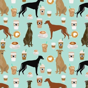 cute greyhounds mint coffee fabric best coffees latte fabric cute coffee fabric coffee fabric rescue greyhounds fabric