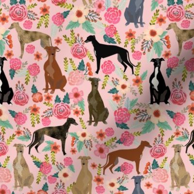 greyhound florals fabric cute brindle fabrics cute dog fabric best dogs vintage florals fabric cute dogs