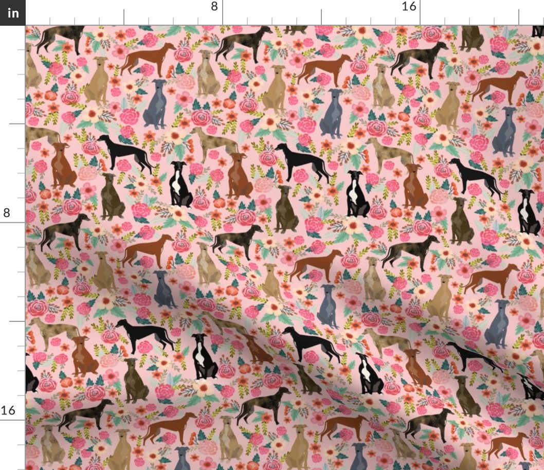 greyhound florals fabric cute brindle fabrics cute dog fabric best dogs vintage florals fabric cute dogs