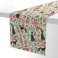 brindle cute greyhound fabric mint florals flowers cute fabric best dog fabric florals cute brindle fabric