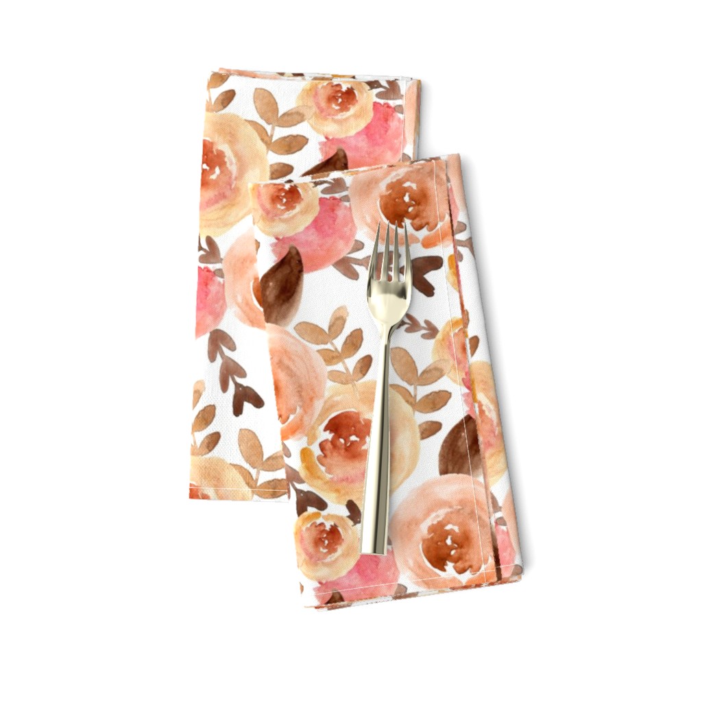 soft pink and peach watercolor floral 