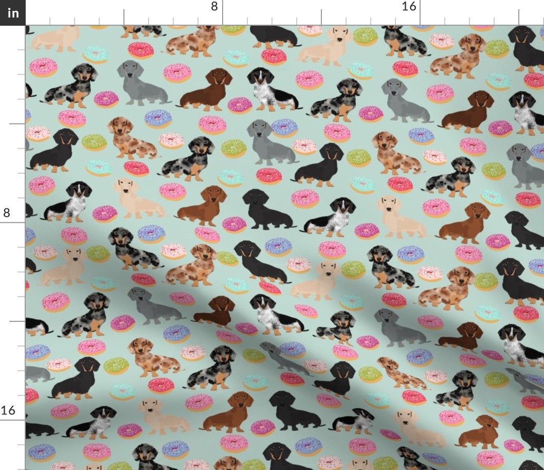 doxie dachshunds dog donuts doughnuts cute dog fabric best doxies dog fabric cute doxie dogs