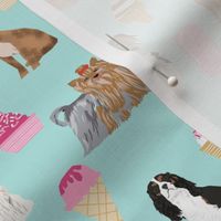 dogs dog fabric ice creams fabric cute dog fabric best ice creams fabric best dogs dog fabric mint pink dogs