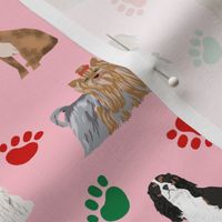 christmas dogs fabric cute dog paw fabric christmas dog paws cute dogs