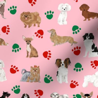 christmas dogs fabric cute dog paw fabric christmas dog paws cute dogs