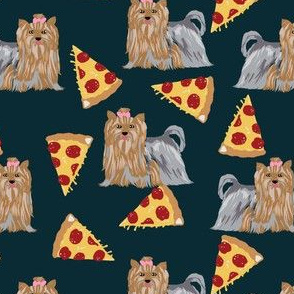 yorkie dog pizza fabric cute yorkshire terriers cute dog dogs fabric best dog fabric yorkie dogs fabric best dog fabric