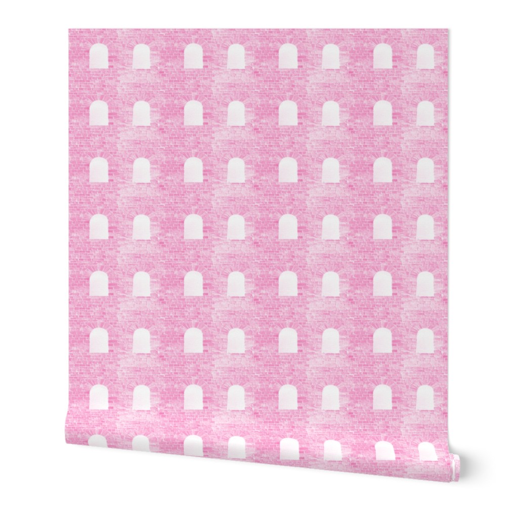 Castle Walls ~ Bubblegum Pink and White