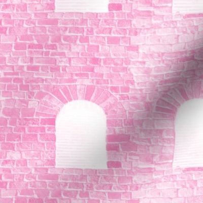 Castle Walls ~ Bubblegum Pink and White