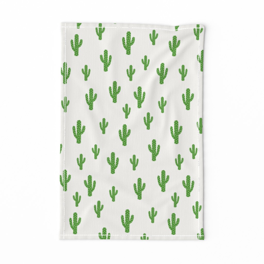 Cactus Green - Light Cream Background