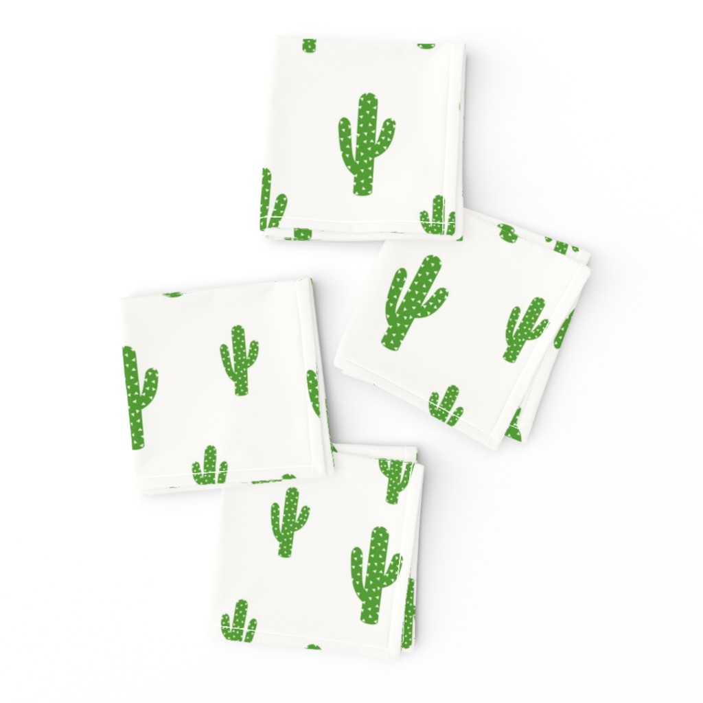 Cactus Green - Light Cream Background