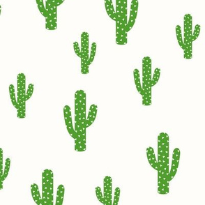 Cactus Green - Light Cream Background