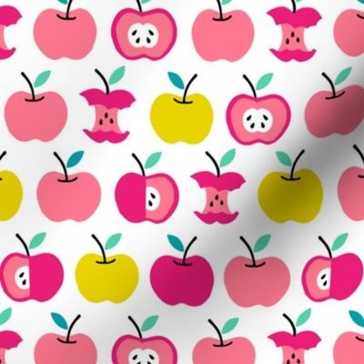 Back to school apples pink