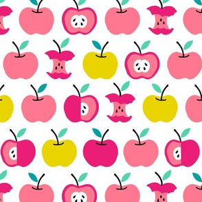 Back to school apples pink