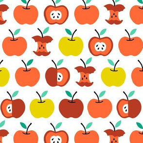 Back to school apples orange