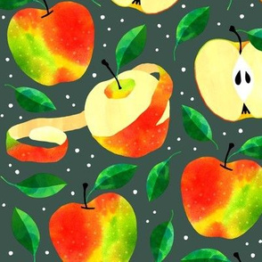Apples in watercolor