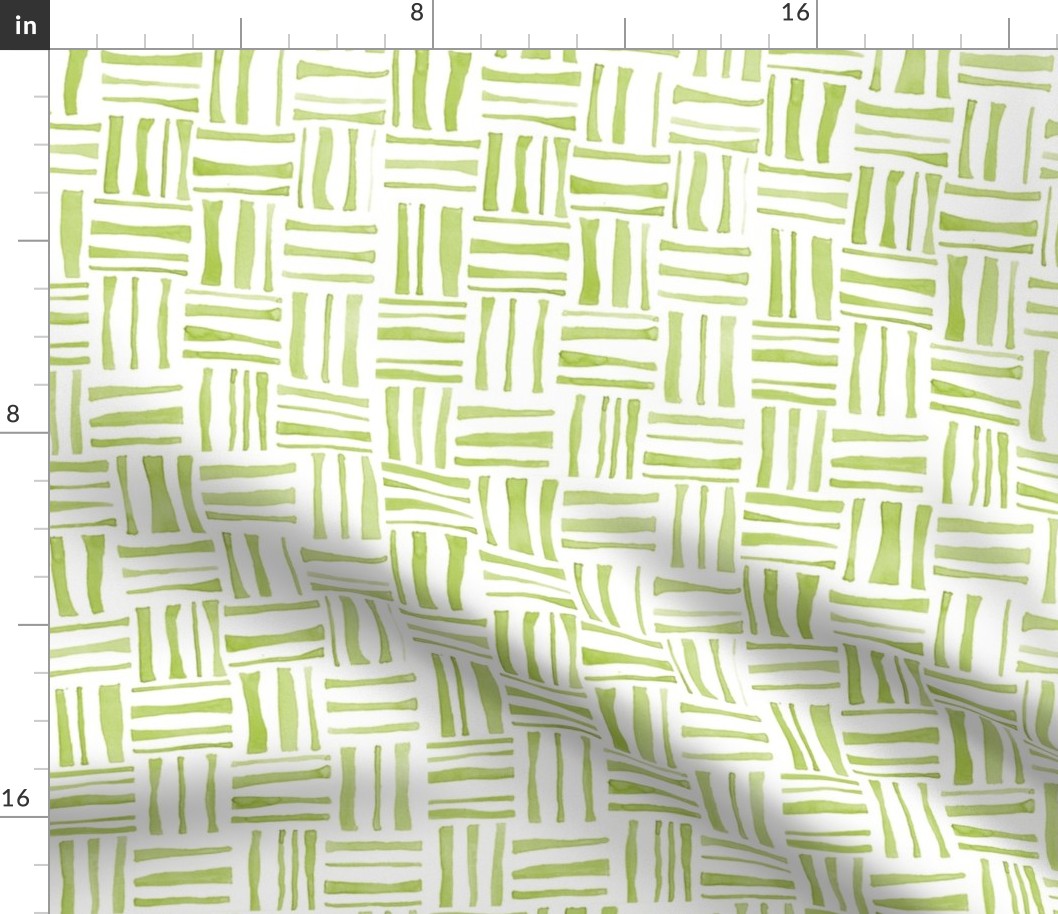 Green Woven Watercolor