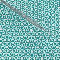 starfish quasicrystal in teal and white