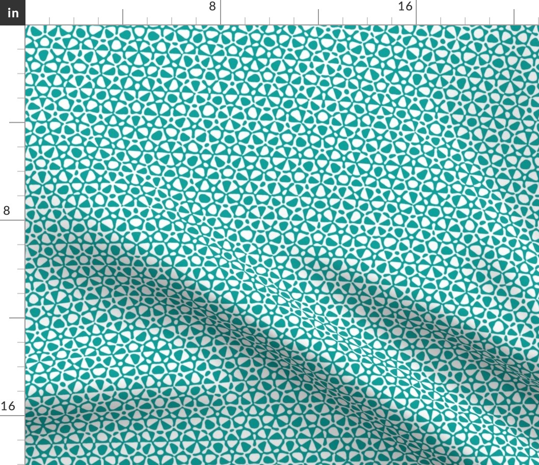 starfish quasicrystal in teal and white