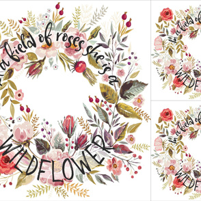 In a Field of Roses She is a Wildflower || Blanket + 2 Loveys