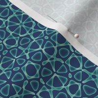 starry quasicrystal in navy and teal