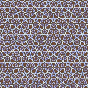 starry quasicrystal in summercolors brown and blue