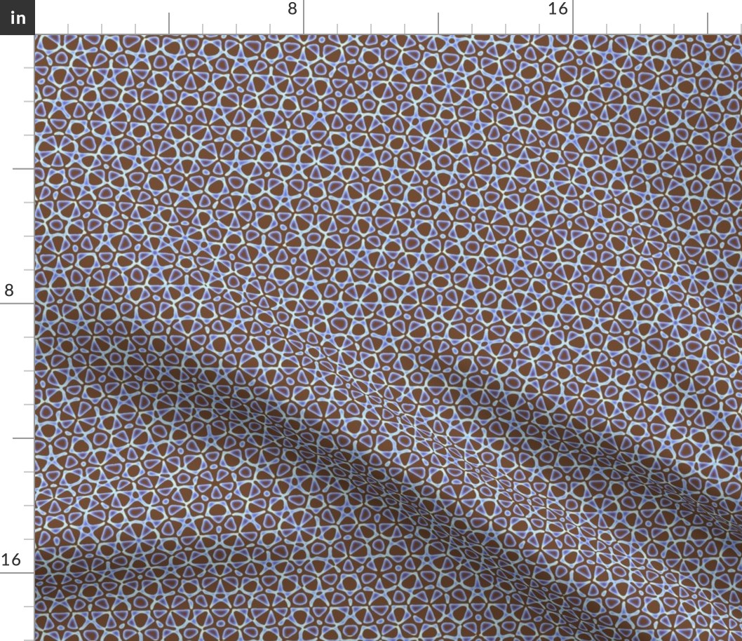 starry quasicrystal in summercolors brown and blue