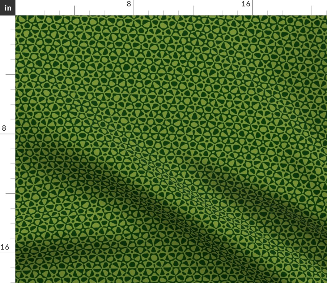 star quasicrystal in forest and moss green