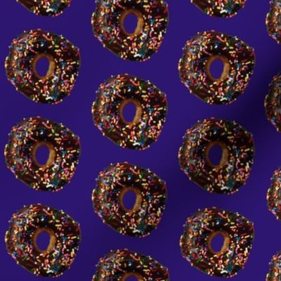 Chocolate Doughnut on Purple