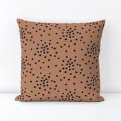 Watercolour dots - black on peach clay || by sunny afternoon