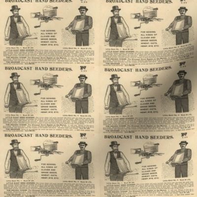 1880's broadcast hand seeder advertisement