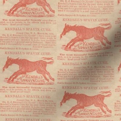 Kendall's Horse Spavin Cure ad