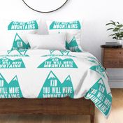 Minky fabric layout- Kid you will move mountains  - capri