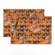 Dark + stark butterflies on hot wind-whipped orange (NOW LARGER) by Su_G_©SuSchaefer