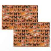 Dark + stark butterflies on hot wind-whipped orange (NOW LARGER) by Su_G_©SuSchaefer