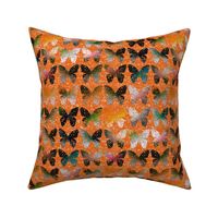 Dark + stark butterflies on hot wind-whipped orange (NOW LARGER) by Su_G_©SuSchaefer