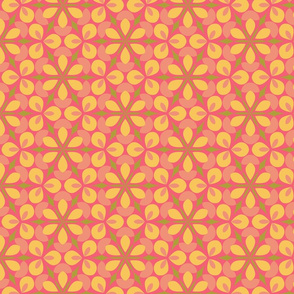 Pink Floral Geometric