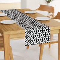 Leaf texture fabric - lg white-BLACK