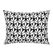 Leaf texture fabric - lg white-BLACK