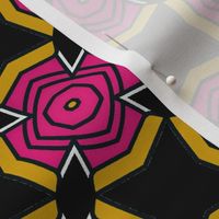 Geometric Rose-Black