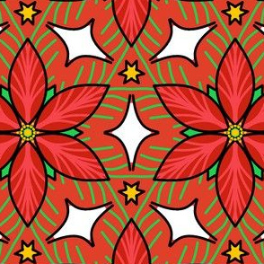 Christmas poinsettia kaleidoscope 