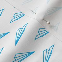 Paper Airplanes (Blue Outline)