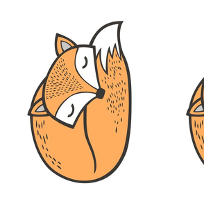 Sleeping Fox Plush Plushie Softie Cut & Sew
