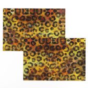 Animal Print Cheetah Spots Watercolor Gold Yellow Gold Dots