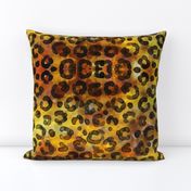 Animal Print Cheetah Spots Watercolor Gold Yellow Gold Dots