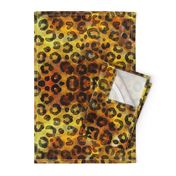 Animal Print Cheetah Spots Watercolor Gold Yellow Gold Dots