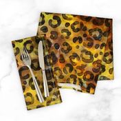 Animal Print Cheetah Spots Watercolor Gold Yellow Gold Dots