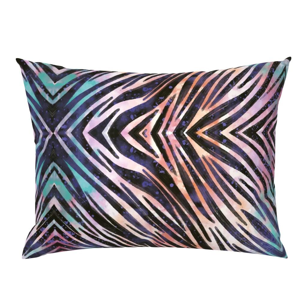 Zebra Stripes  Print Watercolor ★ Animal Print Water Color Watercolor Stripes  ★ Pink Orange, Yellow, Gold, Green